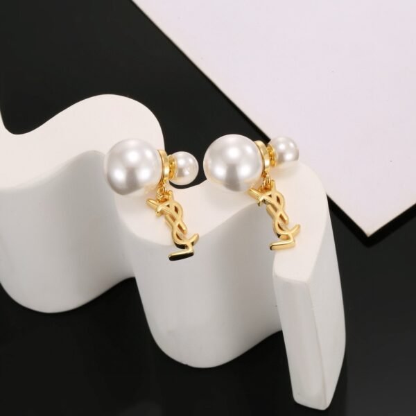 YSL classic pearl stud earrings