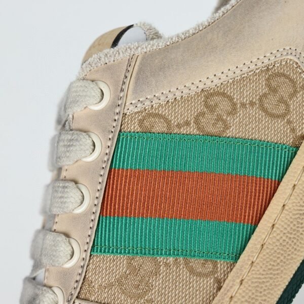Gucci high version Screener GG enamel buckle wipe dirty do old small dirty shoes