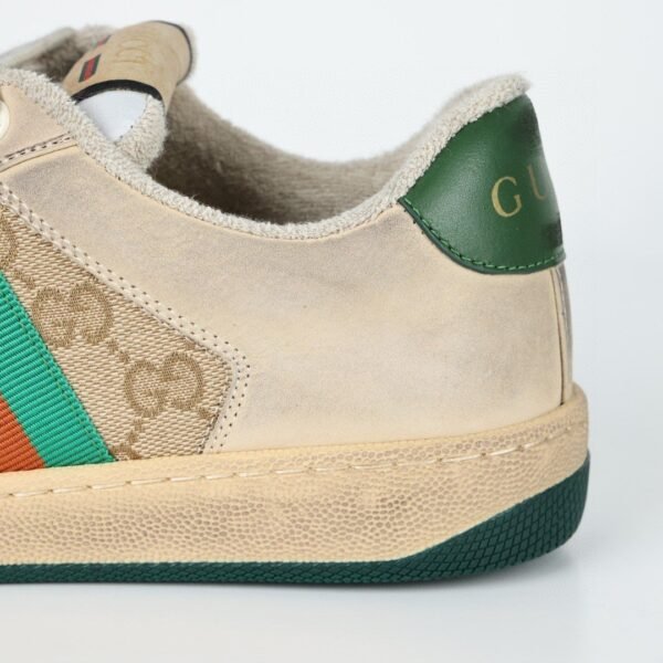 Gucci high version Screener GG enamel buckle wipe dirty do old small dirty shoes