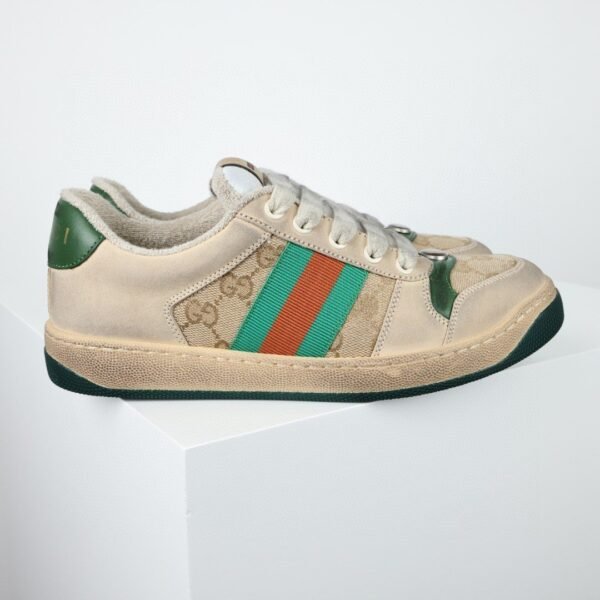 Gucci high version Screener GG enamel buckle wipe dirty do old small dirty shoes