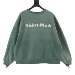 saint michael 24fw youth monogram printed round neck, high quality version 1:1