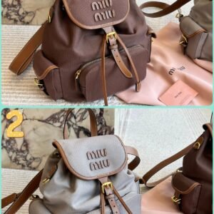 MIUMIU canvas backpack dimensions: 30x28cm