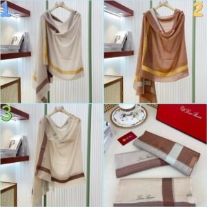 Loro Piana premium checkered scarf, 100% pure cashmere, size: 200x100cm