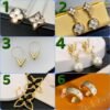 Louis Vuitton Flower Series White Shell Asymmetric Earrings Premium Edition