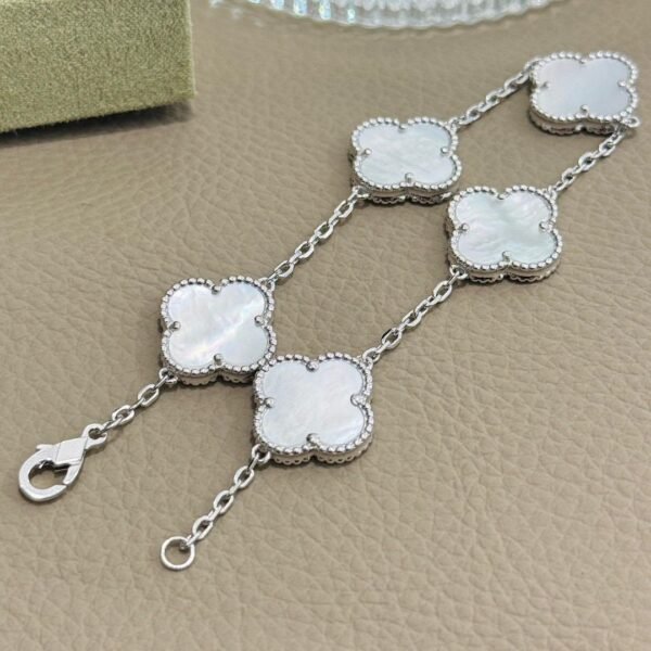 Van Cleef & Arpels silver bracelet white gemstone 1:1 premium version