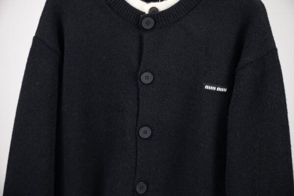 Miumiu sweater fake two-piece wool cardigan