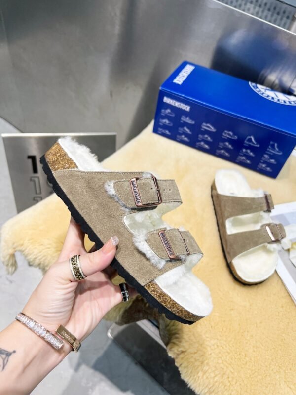 birkenstock original wool slippers imported mercerized cowhide suede upper