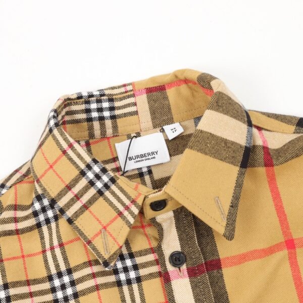 burberry double-brushed striped pair check classic shirt