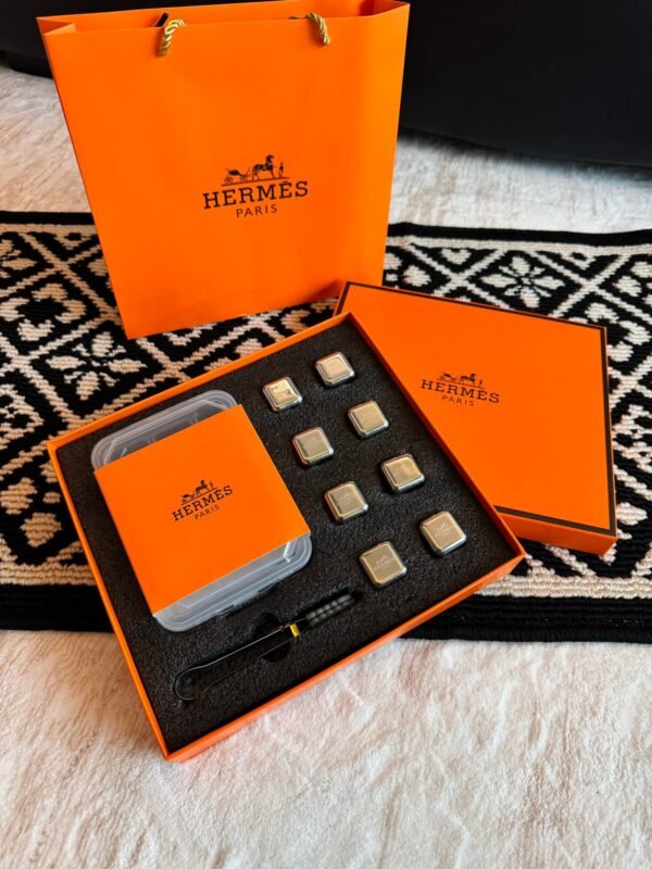 Hermes metal ice cubes