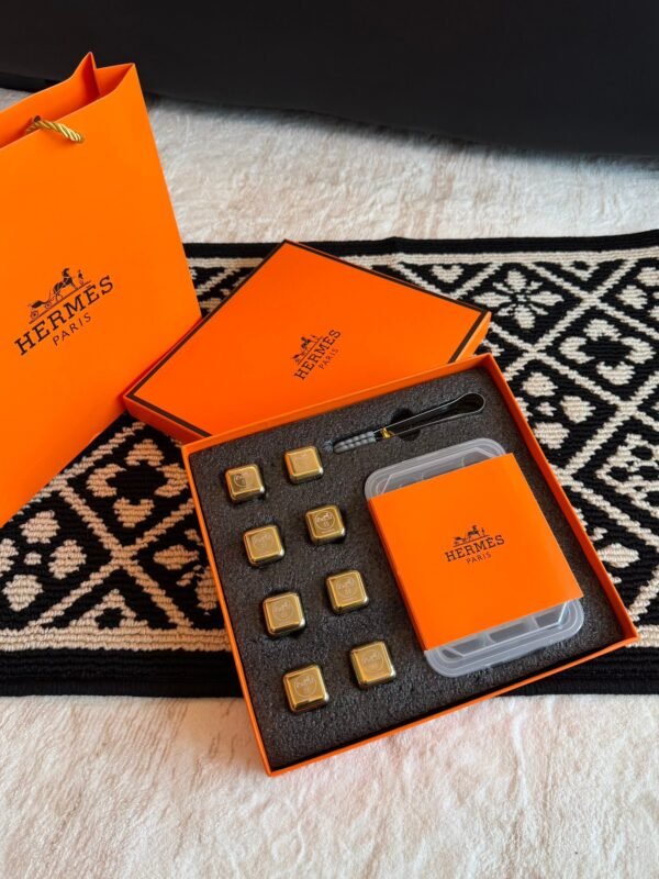Hermes metal ice cubes