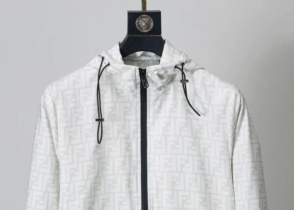 FENDI hoodie white hooded coat