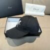 Dior new baseball cap embroidery pure cotton fabric + head layer cowhide
