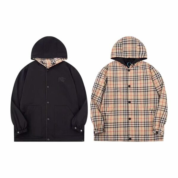 Burberry Classic Plaid Double-Face Hooded Jacket