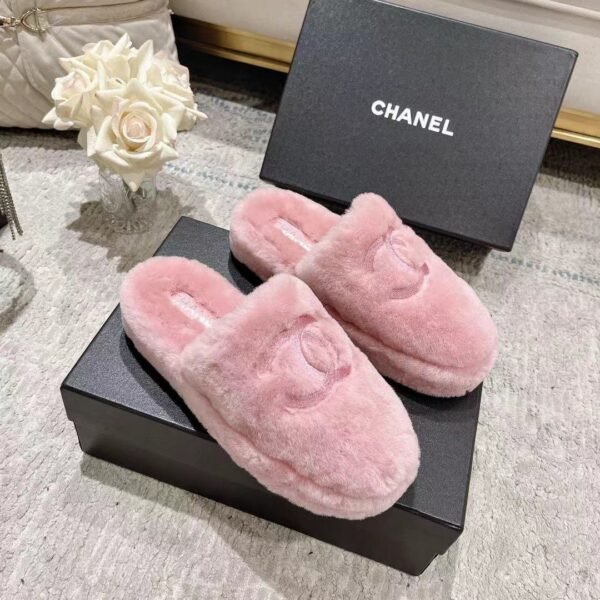 Chane Wool slippers pure fur all lamb wool
