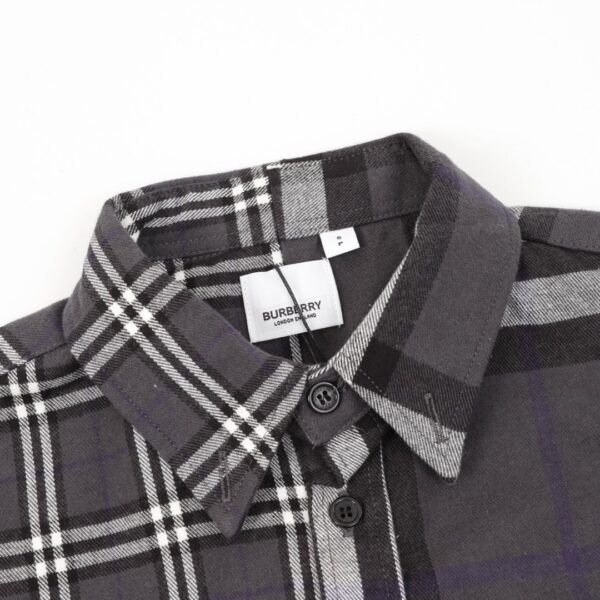 burberry double-brushed striped pair check classic shirt