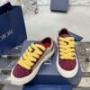 Dior original casual shoes diamond pattern canvas inlay