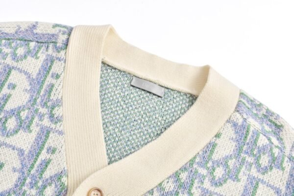 Dior full-print Jacquard Cardigan sweater (off-white)