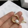 Balenciaga new stud brass plated 18k gold