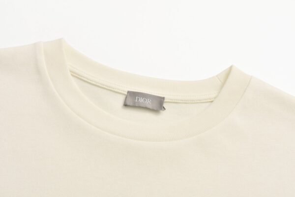 Dior cursive flocking print short sleeve (off-white)