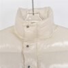 Moncer white fritillary bright patent leather short down jacket