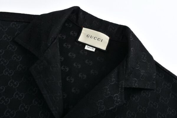 Gucci 1:1 SET black Monoprint short-sleeved shirt and shorts set