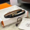 Hermes focus buckle & reversible leather strap 13mm