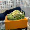 Louis Vuitton & tyler trainer green embossed shoes