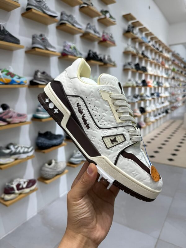Louis Vuitton & tyler trainer WHITE embossed shoes
