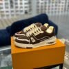 LOUIS VUITTON & TYLER TRAINER BROWN EMBOSSED SHOES