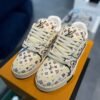 Louis Vuitton trainer beige graffiti leather