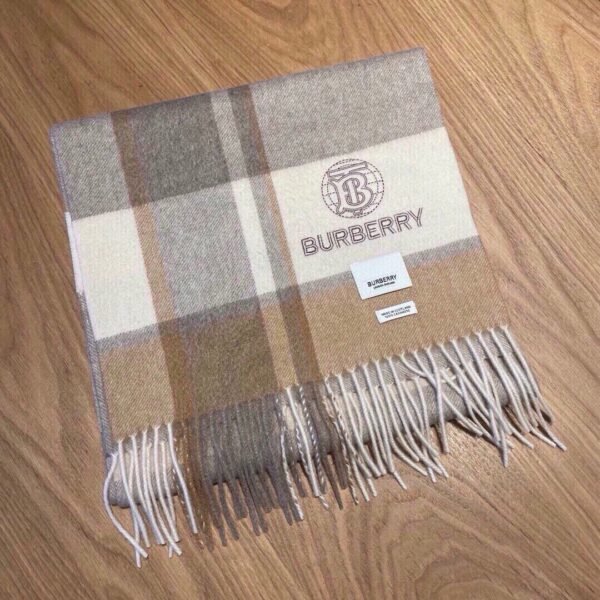 Burberry water ripple Original embroidery cashmere scarf