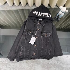 Celine 1:1 hooded sweatshirt denim fashion jacket