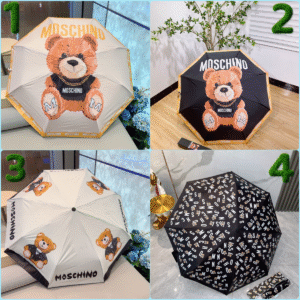Moschino Bear tri-fold automatic umbrella with bear head handle