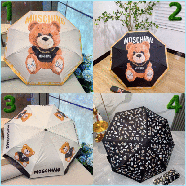 Moschino Bear tri-fold automatic umbrella with bear head handle