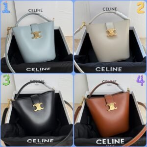 Celine Small Smooth Cowhide Leather Handbag Cowhide Material Premium Edition Bag Size: 16x19x12cm