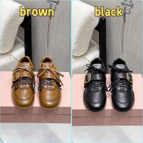Miu Miu new calfskin sneakers fashion show new style Premium version