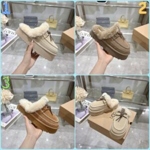 UGG autumn and winter wool slippers casual closed toe slippers advanced version