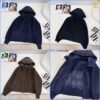 MaxMara autumn and winter new patchwork cashmere hooded short down jacket