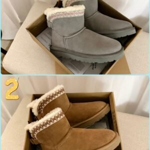 26262661.jpg UGG Fall/Winter New Style Leather Buckle Taslin Snow Boots with Wool Lining