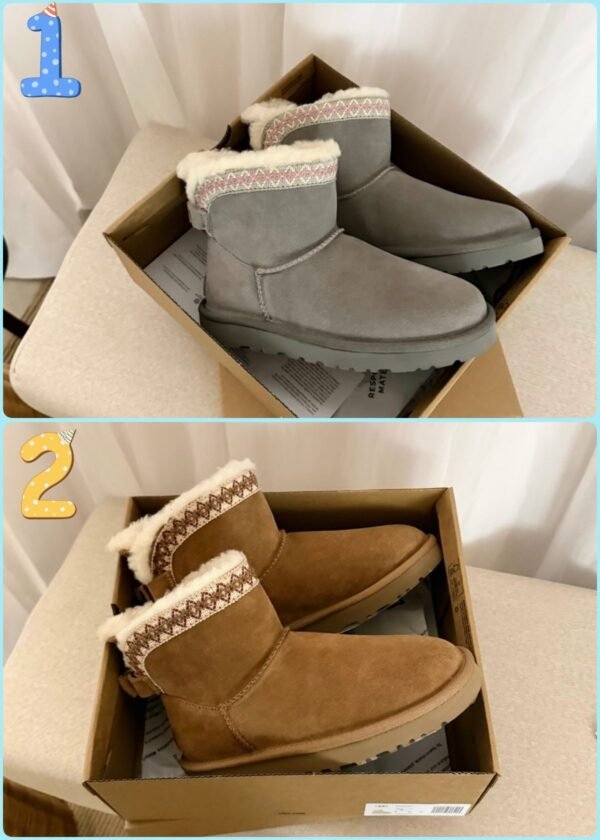 26262661.jpg UGG Fall/Winter New Style Leather Buckle Taslin Snow Boots with Wool Lining
