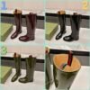 GUCCI casual Kelly knight boots catwalk style advanced version 1:1 inner cowhide material