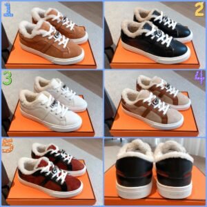 2662544.jpg Hermès Autumn and Winter Casual Shoes Wool One-piece Shoes Premium Edition
