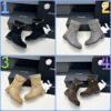 Chanel autumn and winter new double C chain pendant short boots upper cowhide material