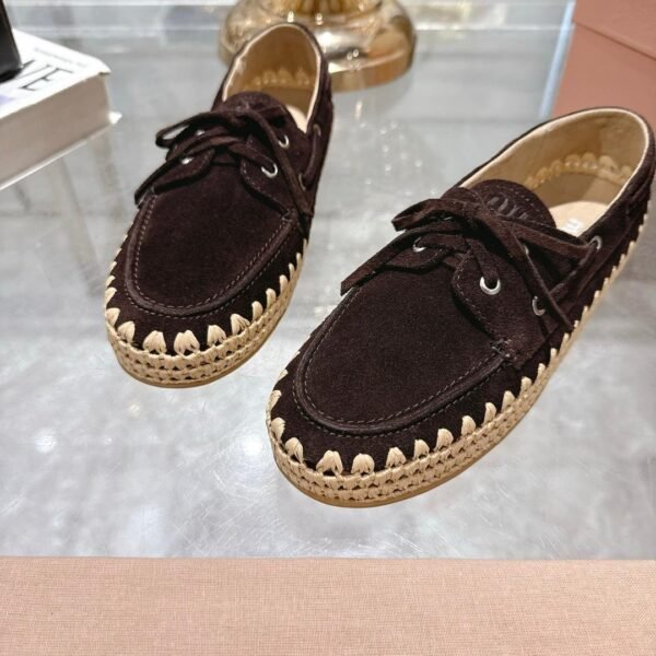 miumiu new loafer espadrille catwalk style premium version