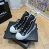 Chanel original new canvas boots
