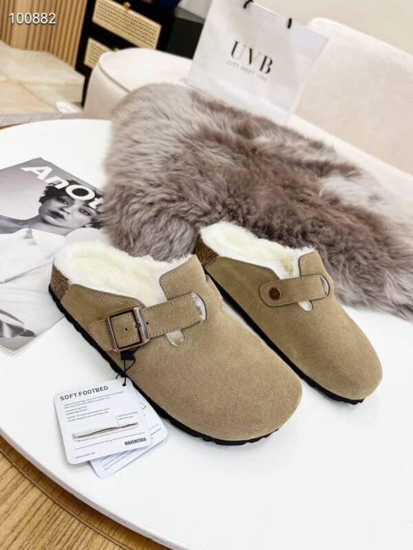 birkenstock original wool slippers imported mercerized cowhide suede upper