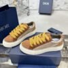 Dior original casual shoes diamond pattern canvas inlay