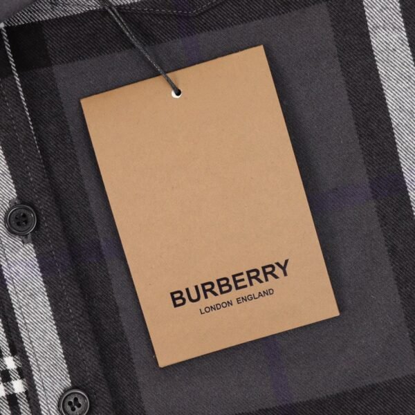 burberry double-brushed striped pair check classic shirt