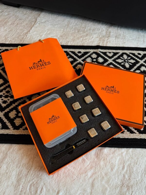 Hermes metal ice cubes