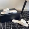 Chanel slippers Lazy slippers Black white Beige pink